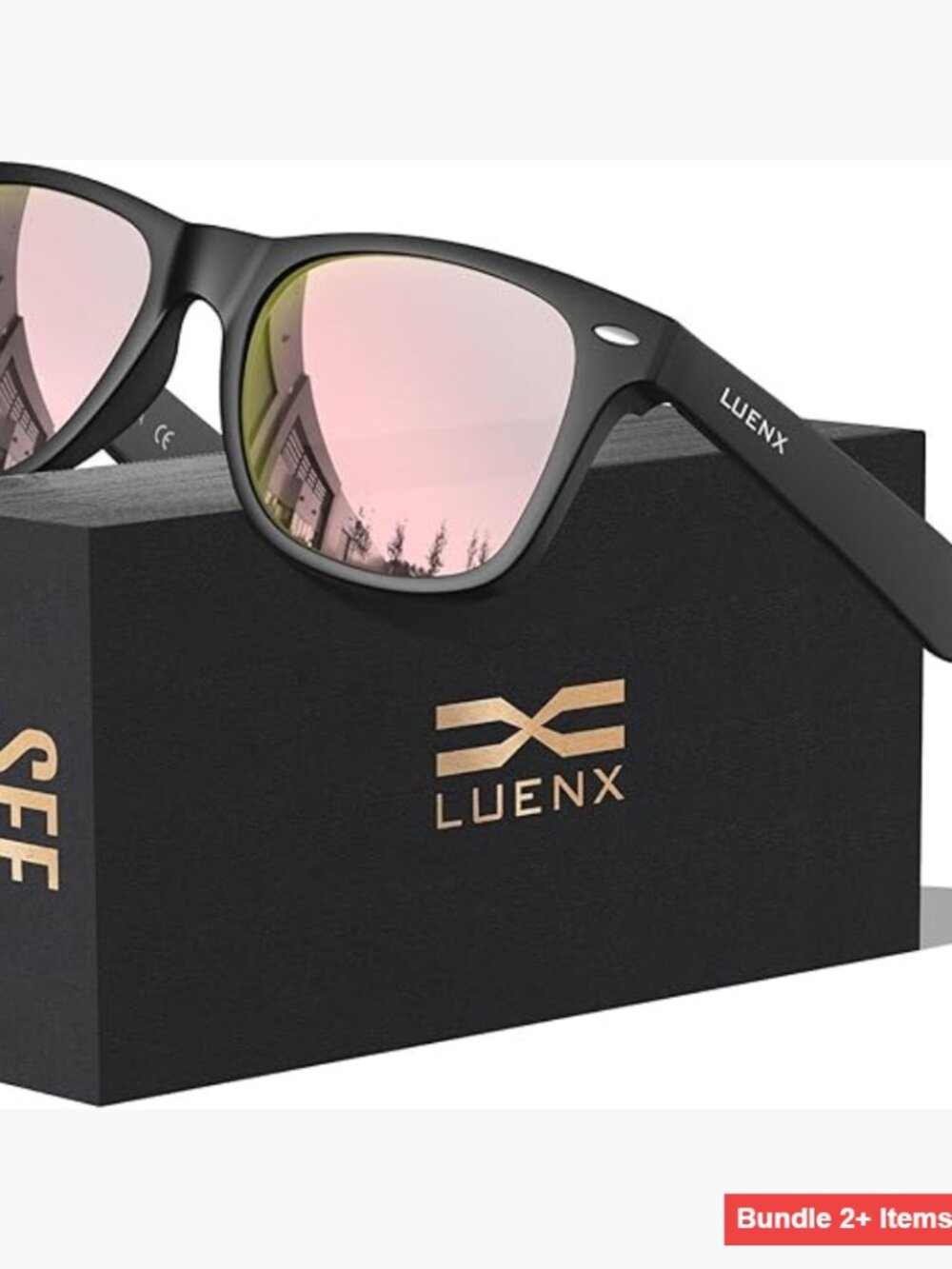 Polarized Square Frame Sunglasses UV400 Protection Lightweight Everyday Wear